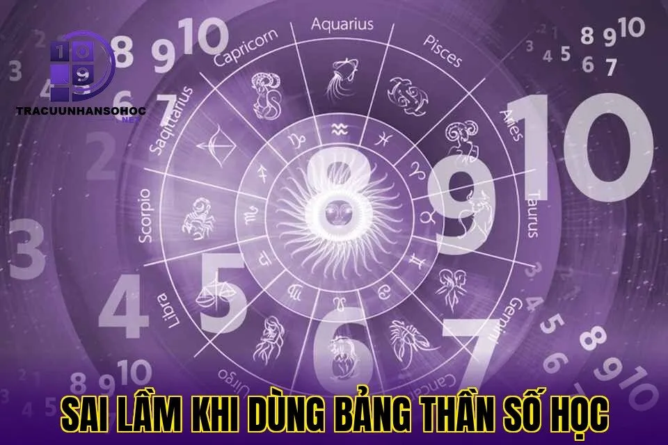 sai lầm khi dùng bảng thần số học
