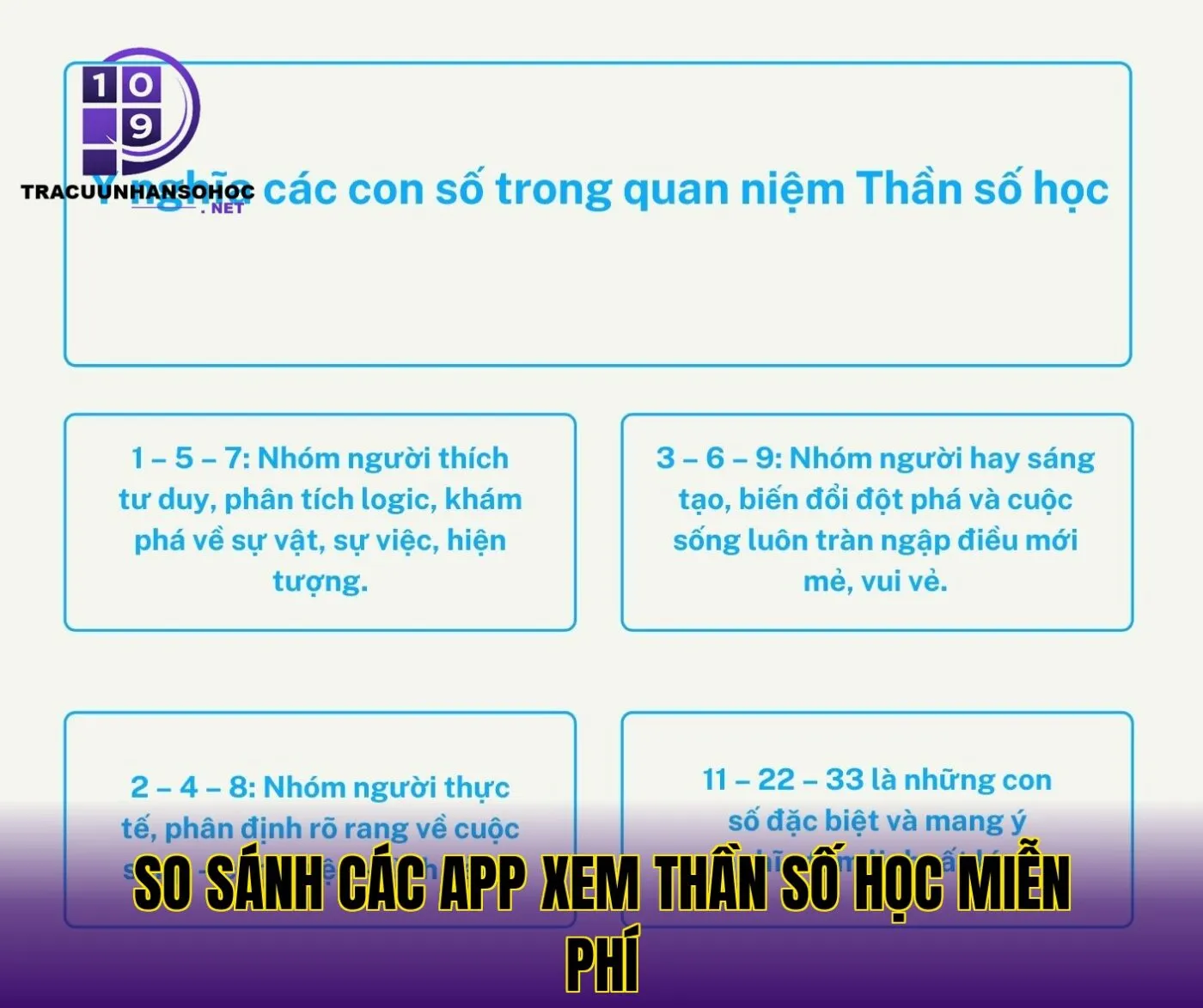 So sánh các app xem thần số học miễn phí