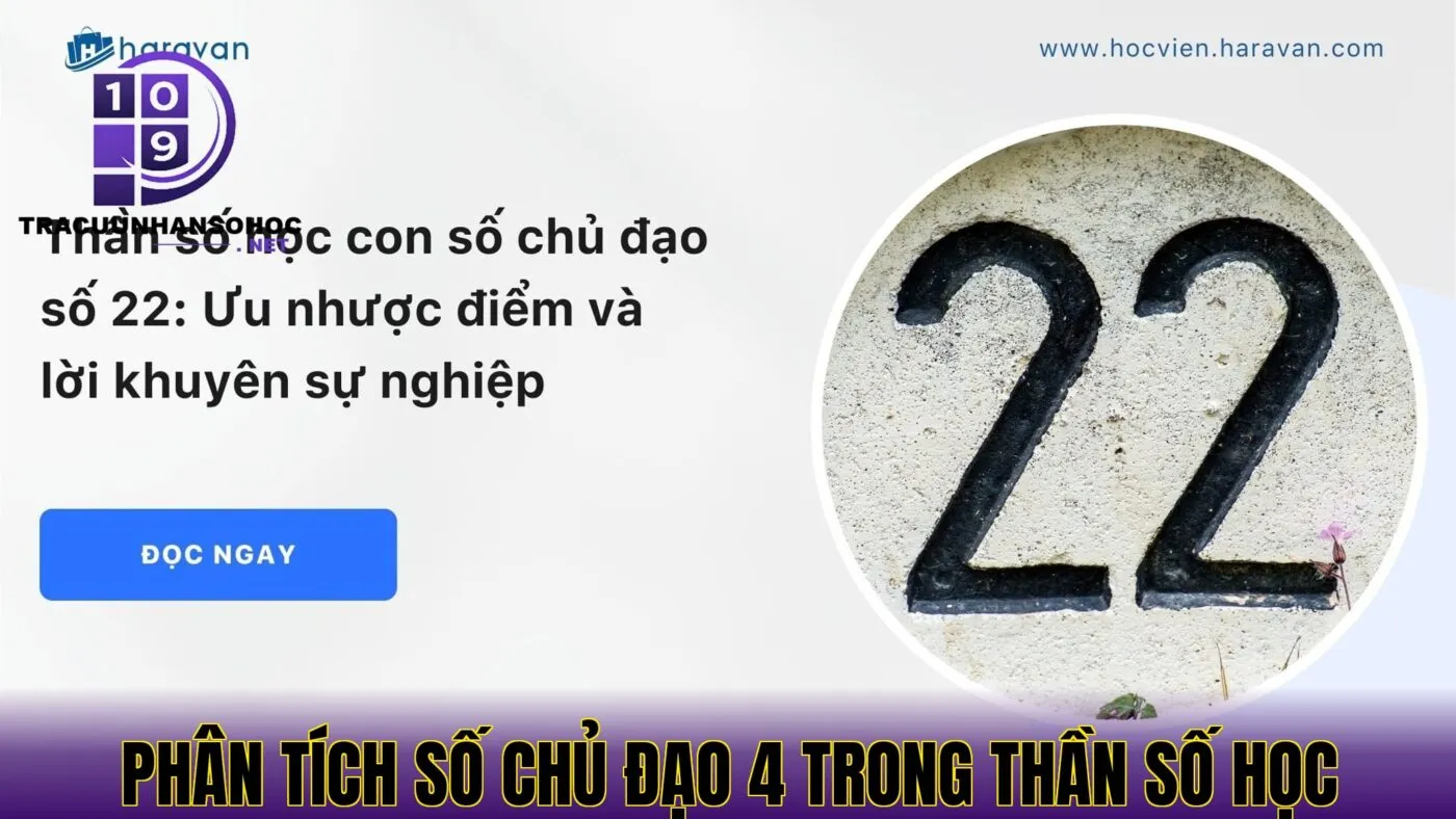 phân tích số chủ đạo 4 trong thần số học