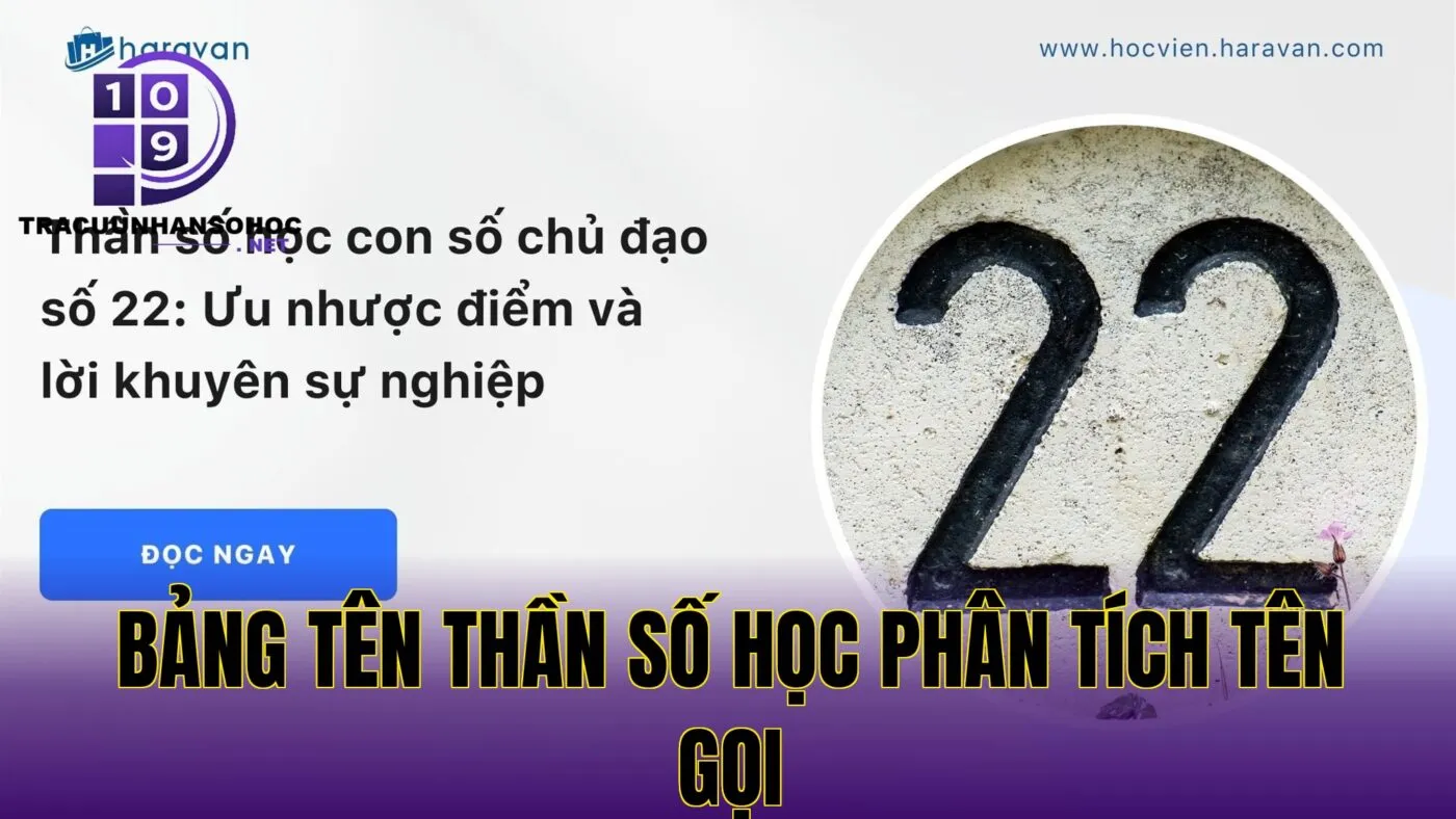 bảng tên thần số học phân tích tên gọi